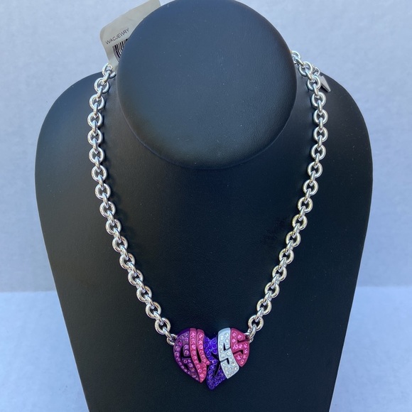 New GUESS Women’s Silver/Purple Necklace - Picture 1 of 4
